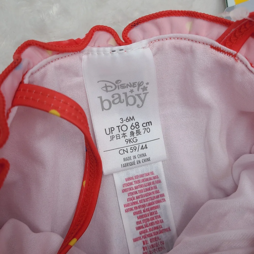 NEW Minnie Mouse baby girl swimsuit size 3-6 months